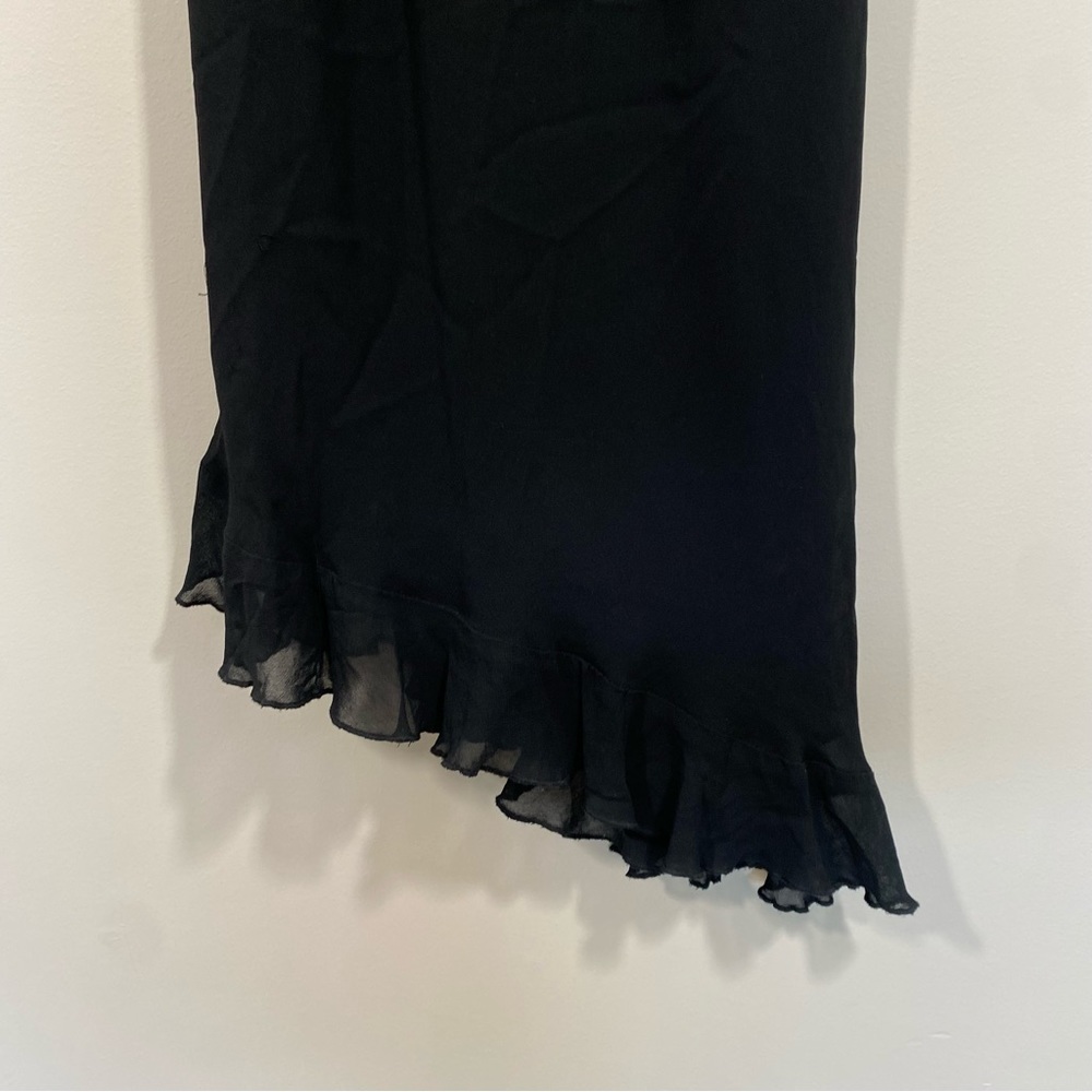 Ralph Lauren Black Slip Mini Dress with Asymmetric Hem - Picture 5 of 6